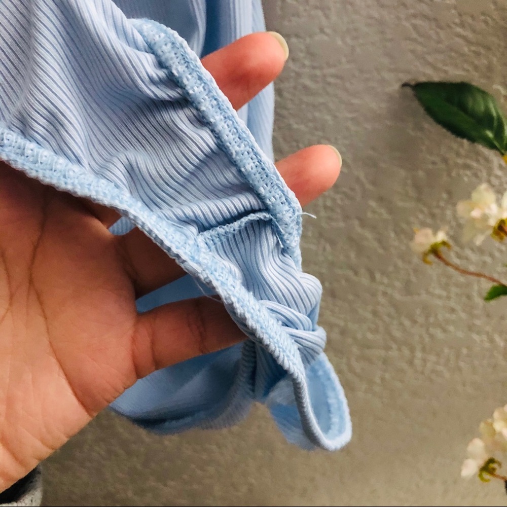 Boohoo Basic Rib Square Neck Thick Strap Bodysuit - image 5